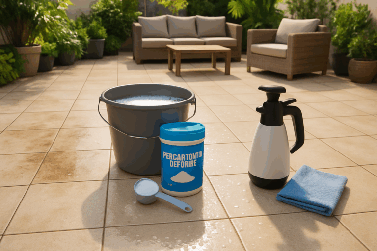 découvrez comment nettoyer votre terrasse rapidement et sans effort en seulement 30 minutes grâce au percarbonate de soude. suivez nos conseils pour un dosage parfait et dites adieu aux taches, sans avoir à frotter !