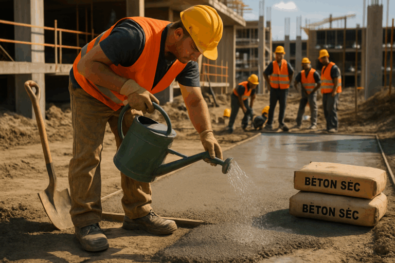 Béton sec à arroser : dalle en 2 h sans malaxer, mode d’emploi et prix 2026
