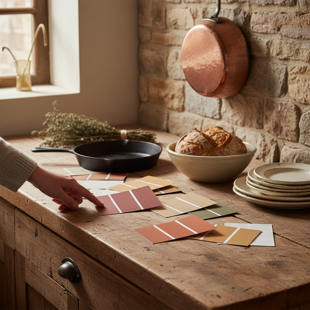 Quelle couleur de peinture pour une cuisine rustique ? - illustration