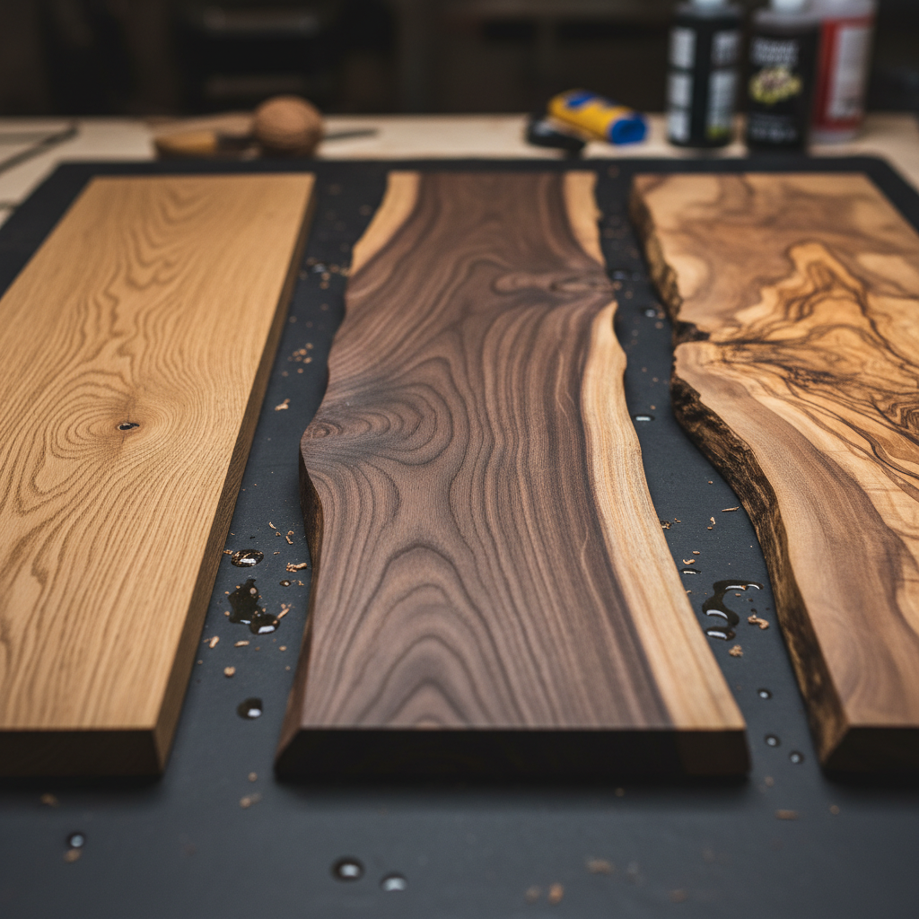 Quelles sont les meilleures essences de bois pour fabriquer une table époxy ? - illustration