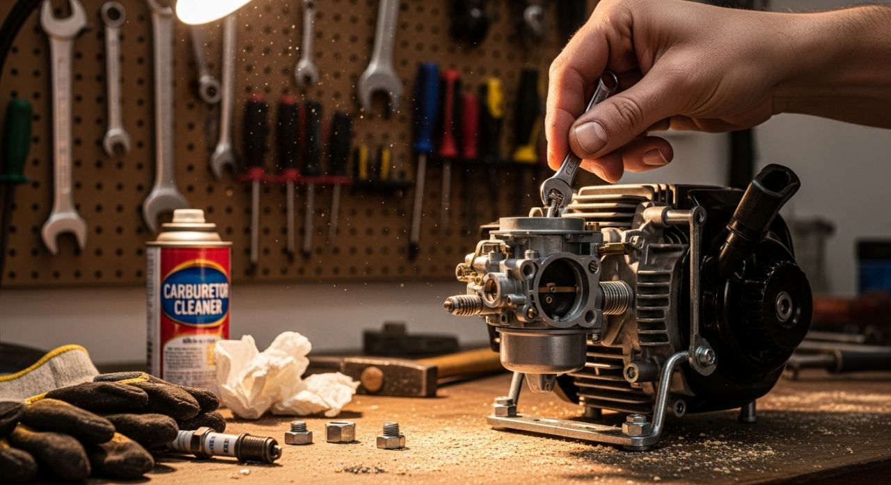 Réglage tringlerie carburateur Briggs & Stratton Réglage de la tringlerie de carburateur Briggs & Stratton par un mécanicien