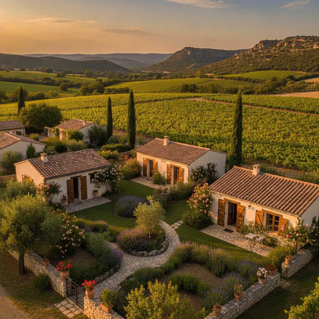 Villas avec jardin en bordure de vignes dans les Corbières près de Lézignan